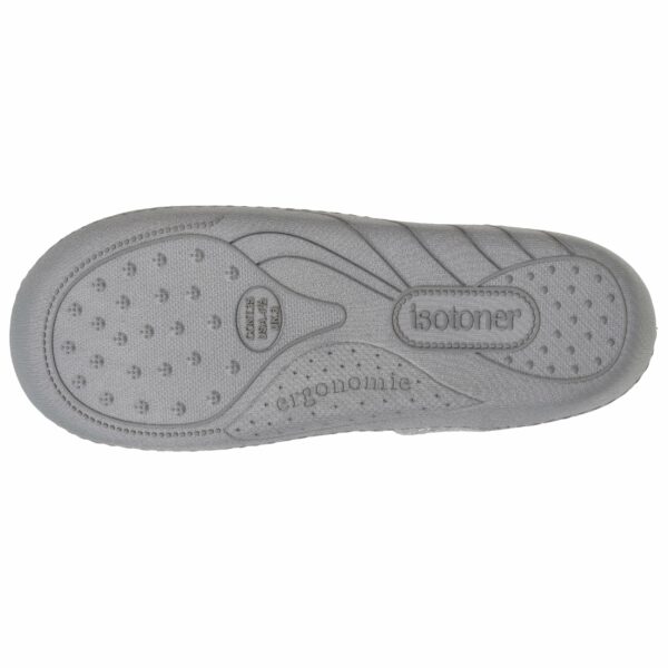 Isotoner - Chaussons mules Junior arabesques Gris chiné – Image 3