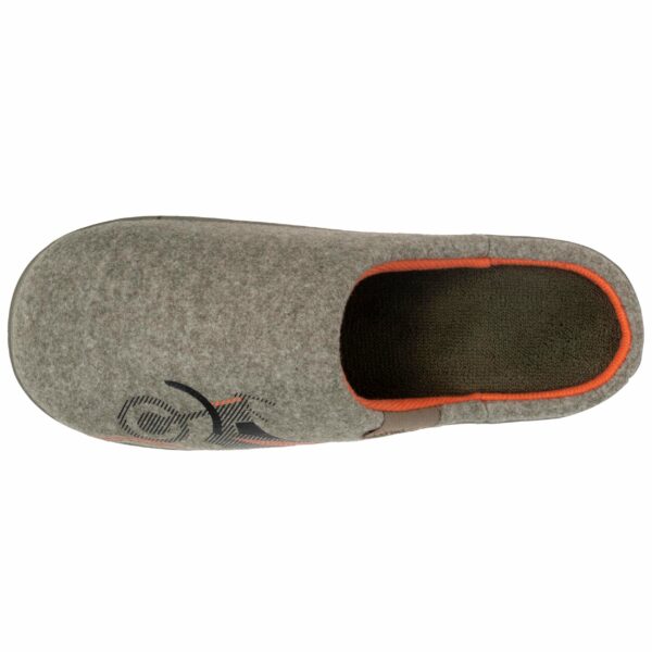Isotoner - Chaussons mules Junior moto Kaki chiné