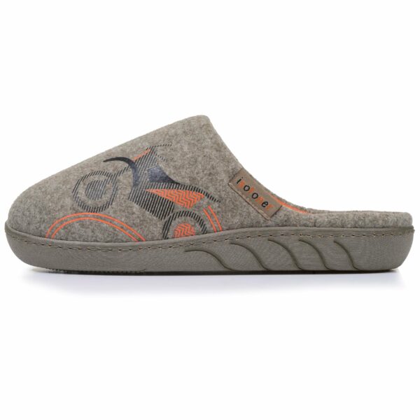 Isotoner - Chaussons mules Junior moto Kaki chiné – Image 2