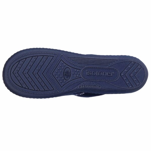 Isotoner - Chaussons mules Femme ergonomiques Marine – Image 3