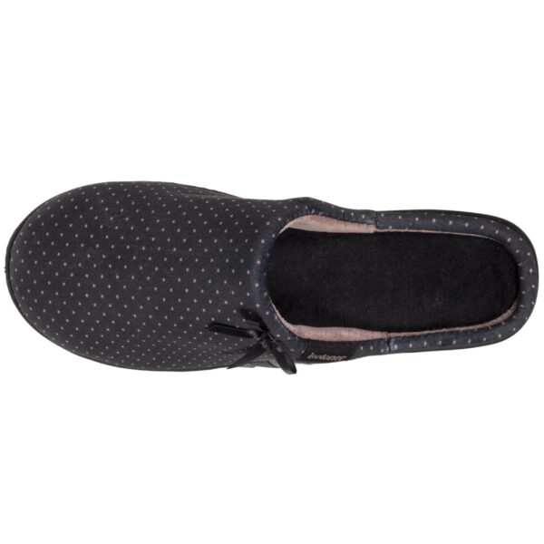 Isotoner - Chaussons mules talon Femme Noir Pois