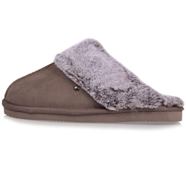 Isotoner - Chaussons mules Femme Taupe – Image 2