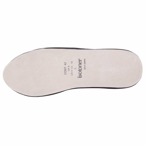 Isotoner - Chaussons mules en Cuir Homme Noir – Image 3