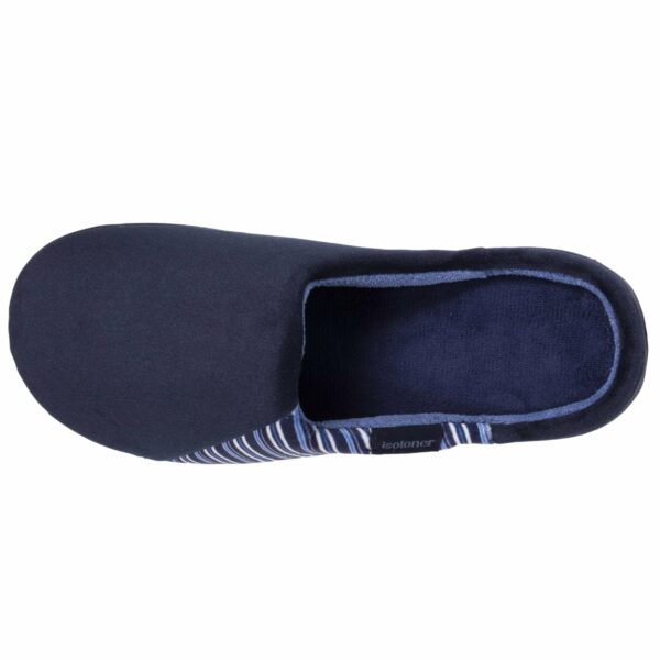Isotoner - Chaussons mules Homme Marine rayures – Image 2