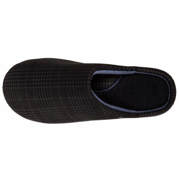 Isotoner - Chaussons mules Homme Noir tartan