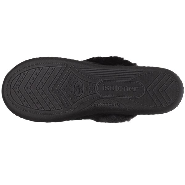 Isotoner - Chaussons mules Femme matelassé Noir – Image 3