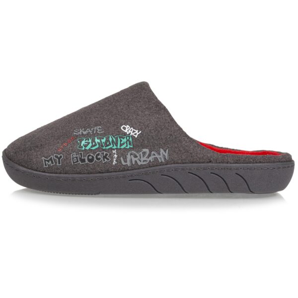 Isotoner - Chaussons mules Junior  Gris Foncé – Image 2