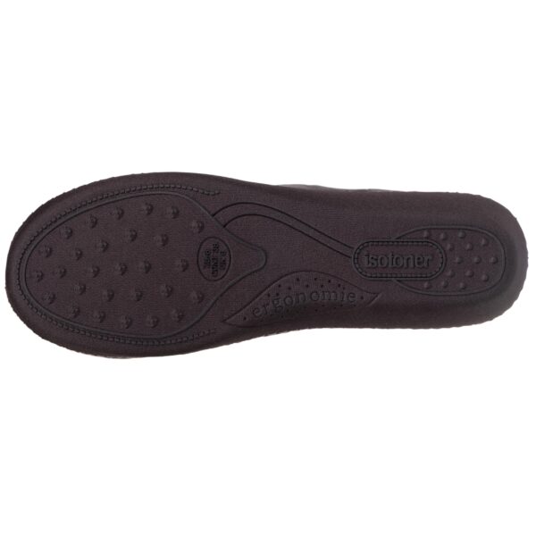 Isotoner - Chaussons mules talon Femme Gris foncé rose – Image 3