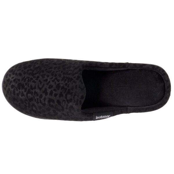 Isotoner - Chaussons mules talon Femme Léopard noir