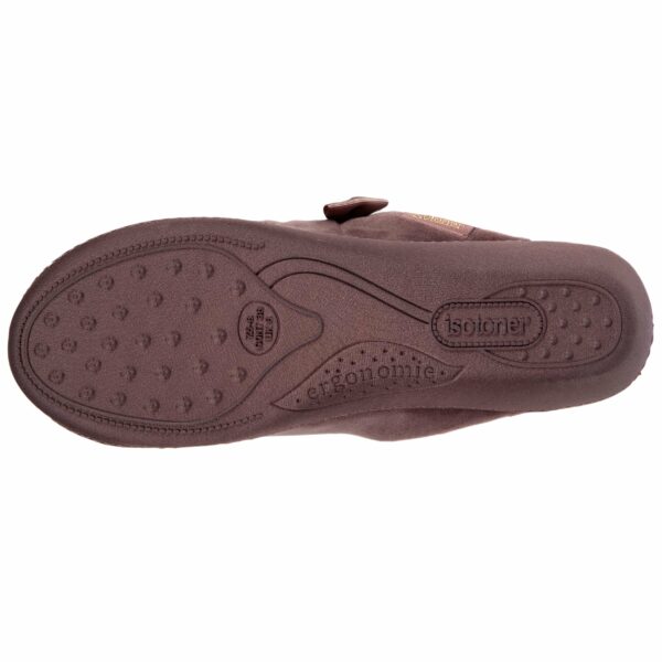 Isotoner - Chaussons mules talon Femme Taupe – Image 3