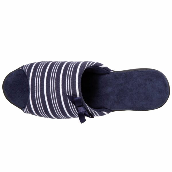 Isotoner - Chaussons sandales talon Femme Rayures Marine