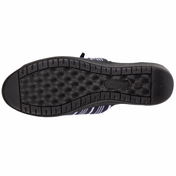 Isotoner - Chaussons sandales talon Femme Rayures Marine – Image 3