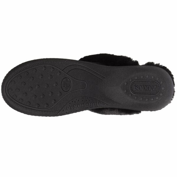 Isotoner - Chaussons mules Femme Talon Etoiles Noir – Image 3