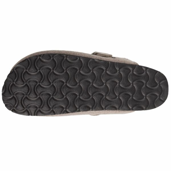 Isotoner - Chaussons sabots Femme Feutrine Taupe Chiné – Image 3
