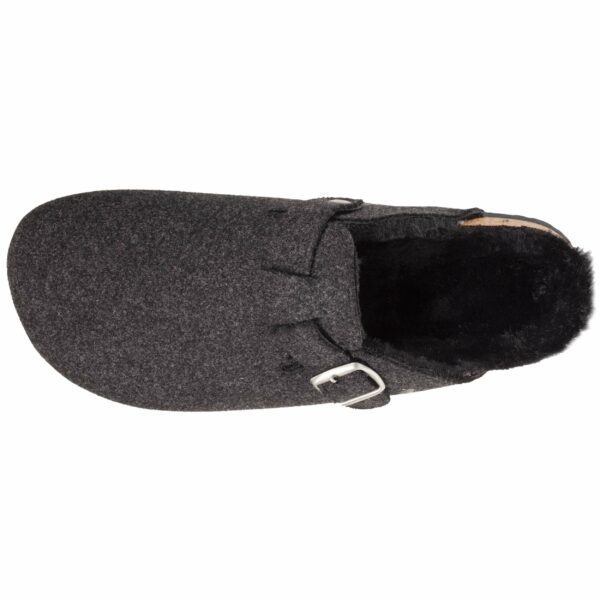 Isotoner - Chaussons sabots Homme Gris Chiné Liège – Image 2