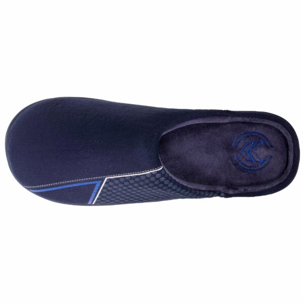Isotoner - Chaussons mules Homme Chevrons Marine