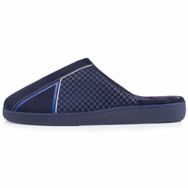 Isotoner - Chaussons mules Homme Chevrons Marine – Image 2
