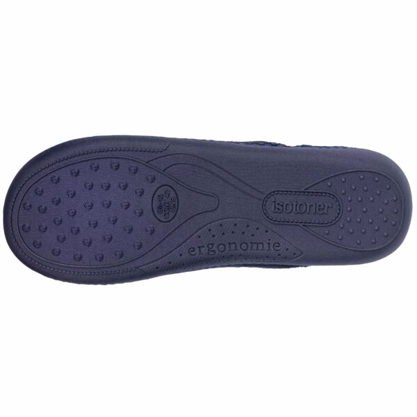 Isotoner - Chaussons mules Homme Chevrons Marine – Image 3