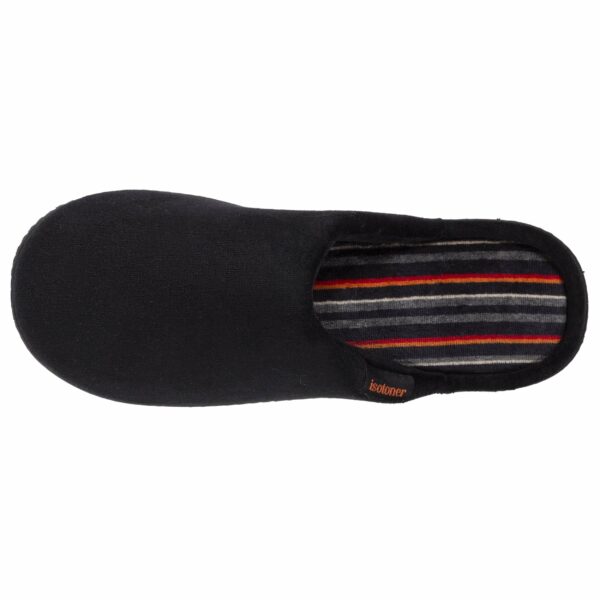 Isotoner - Chaussons mules Homme ergonomiques Noir