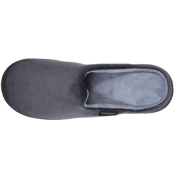 Isotoner - Chaussons mules Homme Rayures Gris