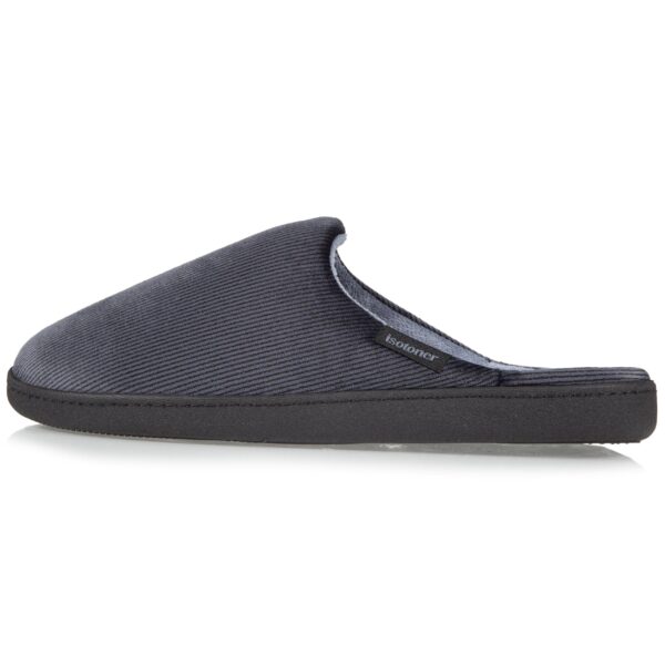 Isotoner - Chaussons mules Homme Rayures Gris – Image 2