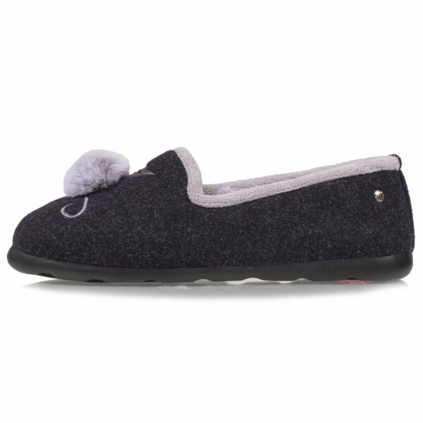 Isotoner - Chaussons charentaises Femme Chat fantaisie Marine – Image 2