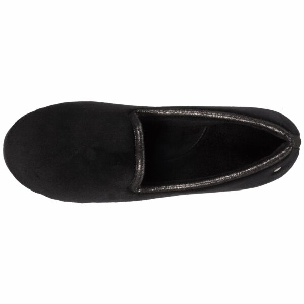 Isotoner - Chaussons charentaises Femme Brillant Noir