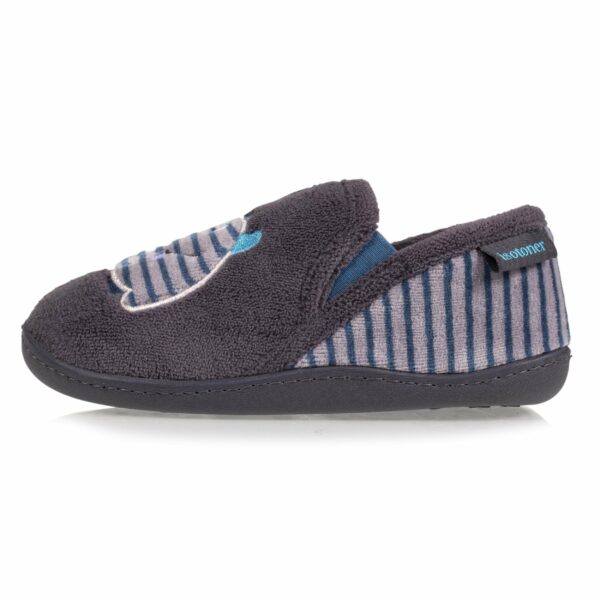 Isotoner - Chaussons mocassins Enfant Monstre rayé – Image 2