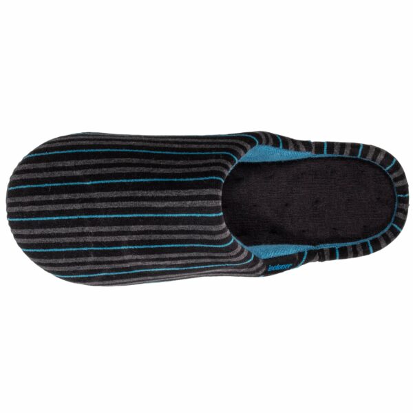 Isotoner - Chaussons mules Homme Rayures Bleues – Image 2