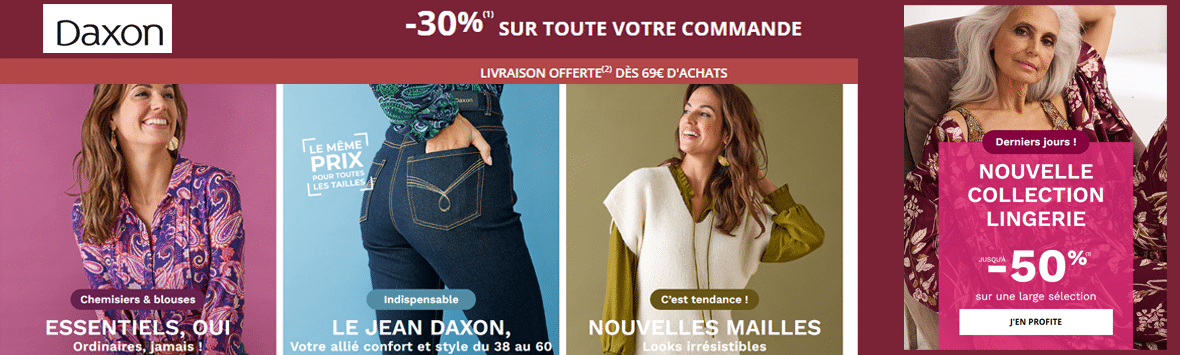DAXON   JUSQU'A -50% sur A/H 2026