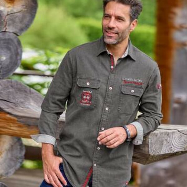Chemise en Jean Gris Classic Racing