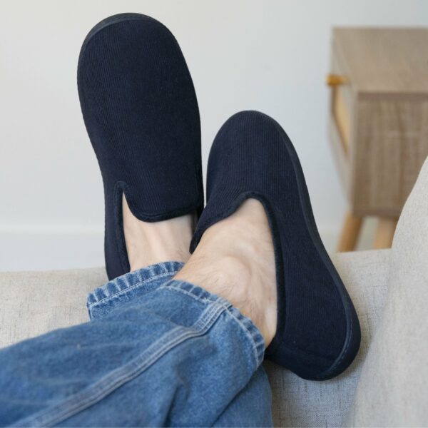 Isotoner - Chaussons charentaises Homme Marine velours