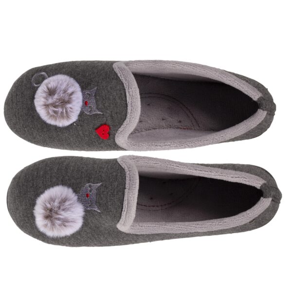 Isotoner - Chaussons charentaises Femme Chat Fantaisie